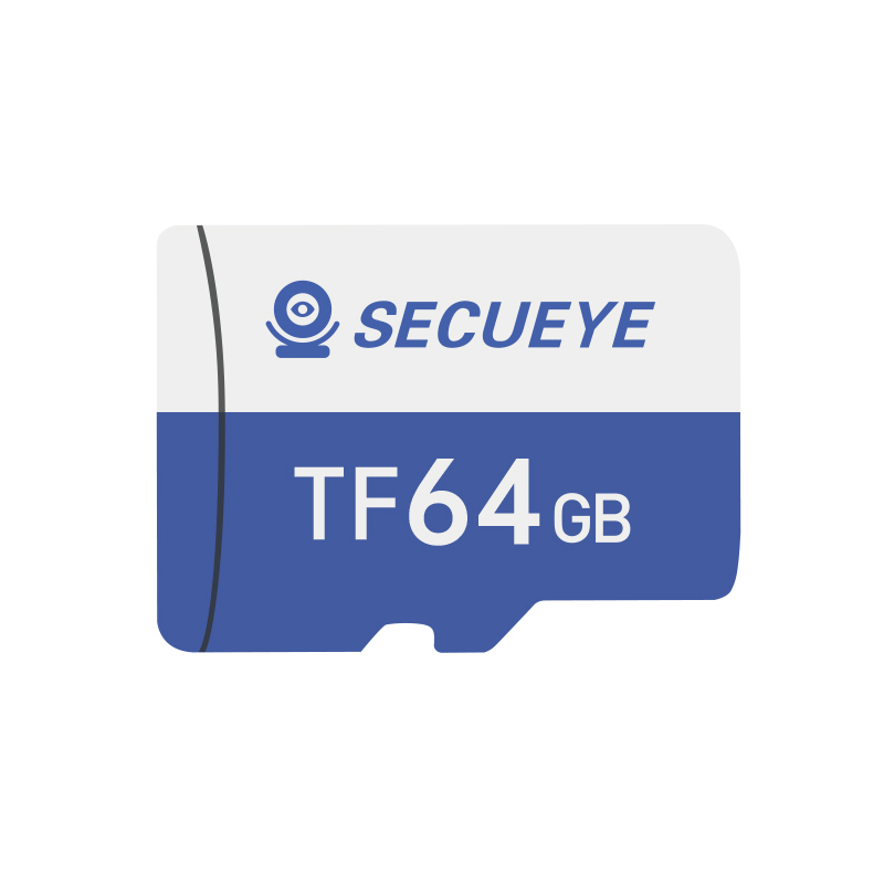 SECUEYE 64GB TF Memory Card Class 10 FAT32 High Speed Reading/Writing for Security Camera/Dash